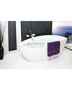 ADP - Tranquil 1560mm Cast Marble Freestanding Bath SOLID MATTE WHITE