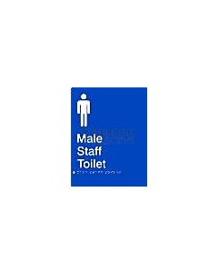 Emroware - Braille Sign Male Staff Toilet 180mm x 235mm