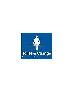 Emroware - Braille Sign Female Toilet & Change Room 180mm x 210mm