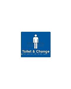 Emroware - Braille Sign Male Toilet & Change Room 180mm x 210mm