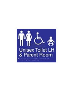 Emroware - Braille Unisex Accessible Toilet & Baby Change LH 180mm x 235mm