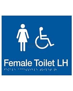 Emroware - Braille Sign Female Accessible Toilet LH 210mm x 180mm