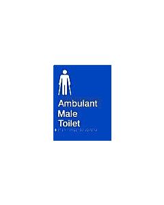 Emroware - Braille Sign Male Ambulant Toilet 180mm x 235mm