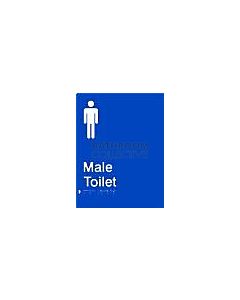 Emroware - Braille Sign Male Toilet 180mm x 235mm