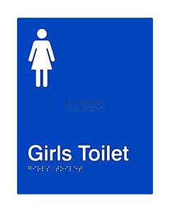 Emroware - Braille Sign Girls Toilet 180mm x 235mm