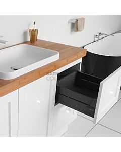 ADP - Madison Hampton Style Freestanding Vanity 750mm, 60mm Bamboo Top & Solid Surface Basin