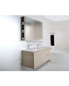 ADP - Emporia Twin Wall Hung Double Bowl Vanity 1200mm, 20mm Stone or 25mm Bamboo (basin not included)