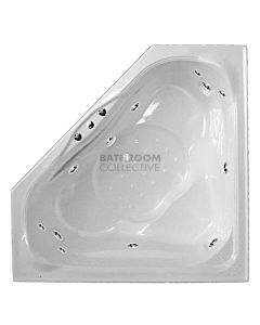 Broadway - Zahara 1490mm Tile Trim Acrylic Spa, 11 Jets with Hot Pump WHITE
