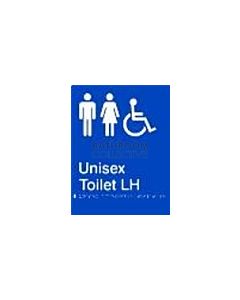 Emroware - Braille Sign Unisex  Accessible Toilet LH 180mm x 235mm