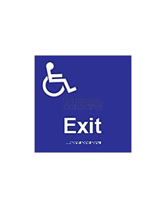 Emroware - Braille Sign Accessible Exit 180mm x 235mm