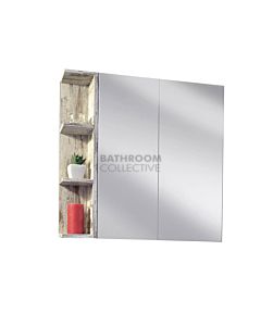 ADP - Architectural Shaving Cabinet 900mm Wide x 800mm High, 2 Doors, Left Shelf