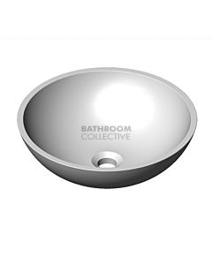 ADP - Karma Above Counter Basin 412mm Dia. Solid Surface, SOLID MATTE WHITE