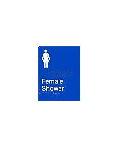 Emroware - Braille Sign Female Shower 180mm x 235mm SIFS
