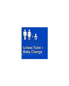 Emroware - Braille Sign Unisex Toilet & Baby Change 180mm x 235mm