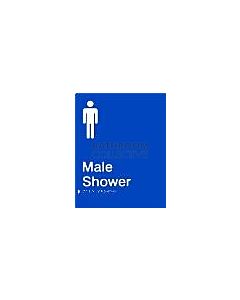 Emroware - Braille Sign Male Shower 180mm x 235mm