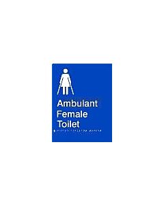 Emroware - Braille Sign Female Ambulant Toilet 180mm x 235mm