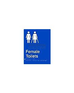Emroware - Braille Sign Female / Female Ambulant Toilet 180mm x 235mm