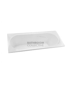 Decina - Adatto 1650mm Drop In Rectangle Bath with Tile Bead Lucite Acrylic