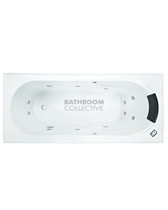 Decina - Adatto 1650mm Contour Drop In Rectangle Spa Bath 12 Jet with Tile Bead Acrylic
