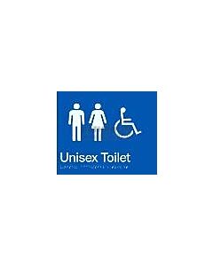 Emroware - Braille Sign Unisex Accessible Toilet 180mm x 210mm