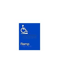 Emroware - Braille Sign Accessible Ramp 180mm x 235mm