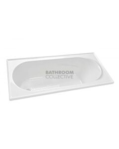 Decina - Bambino 1650mm Drop In Rectangle Bath with Tile Bead Lucite Acrylic