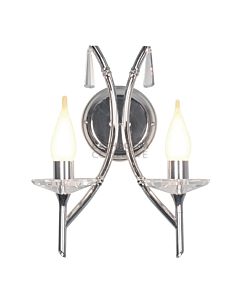 Elstead - Brightwell 2 Light Traditional Bathroom Wall Light in Chrome