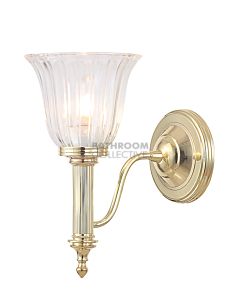 Elstead - Carroll1 Traditional Bathroom Wall Light in Polished Brass