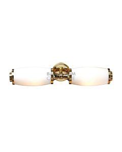 Elstead - Eliot Twin Traditional Bathroom Wall Light in Polished Brass