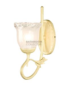 Elstead - Olivia 1 Light Traditional Bathroom Wall Light in Ivory/Gold