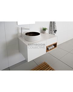 ADP - Box Wall Hung Vanity 900mm, 20mm Stone Top (basin not included)