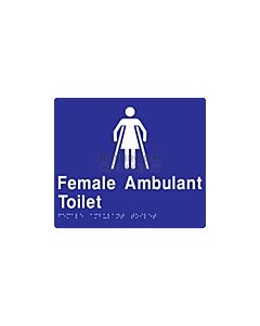 Emroware - Braille Sign Female Ambulant Toilet 210mm x 180mm