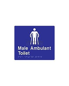 Emroware - Braille Sign Male Ambulant Toilet 180mm x 210mm
