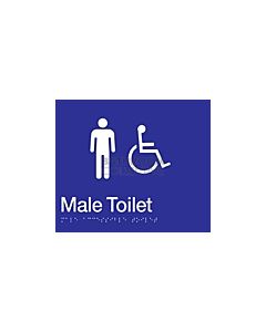 Emroware - Braille Sign Male Accessible Toilet 180mm x 210mm