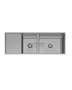 Paco Jaanson - Palermo 1200mm Double Bowl Kitchen Sink with Drainer (Top, under or flush mount)