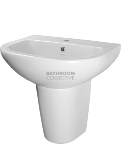 Johnson Suisse - Como Wall Basin with Shroud (2 tap holes)