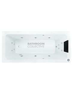 Decina - Cortez 1670mm Dolce Vita Drop In Rectangle Bath 16 Jets with Tile Bead Acrylic
