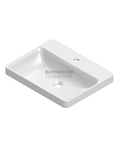 ADP - Courage Semi Inset Basin 550 x 430mm Solid Surface, GLOSS WHITE