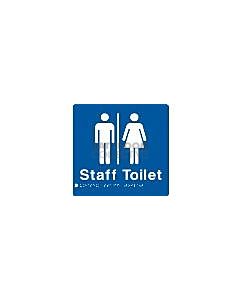 Emroware - Braille Sign Unisex Staff Toilet 180mm x 180mm