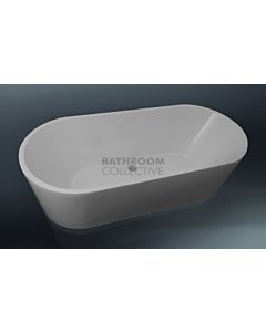 Paco Jaanson - 1500mm Freestanding Deep Acrylic Classico Oval Bath Tub GLOSS WHITE