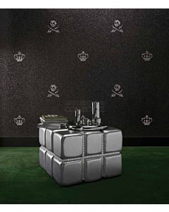 Bisazza - Luxe Skulls & Crowns Black Decorative Glass Mosaic Tiles, order unit 0.93m2