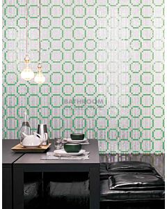Bisazza - Modern Rings New Green Decorative Glass Mosaic Tiles, order unit 2.07m2