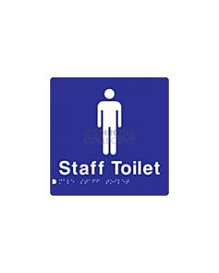 Emroware - Braille Sign Male Staff Toilet 180mm x 180mm