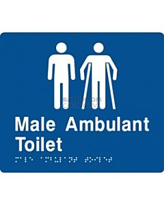 Emroware - Braille Sign Male / Male Ambulant Toilet 180mm x 210mm