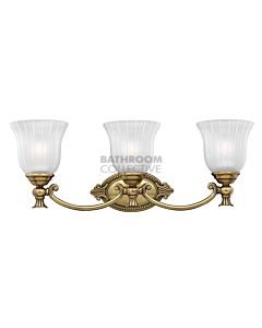 Elstead - Francois 3 Light Traditional Bathroom Above Mirror Light in Burnished Brass
