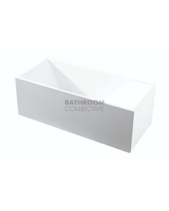 Collections - Idro 1700mm White Ultra Slimline Freestanding Acrylic Bathtub