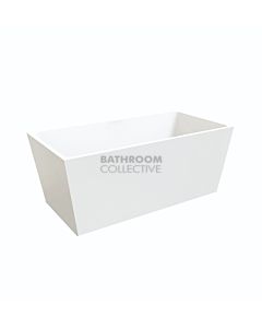 Collections - Lesina 1500mm White Freestanding Rectangular Acrylic Bathtub 