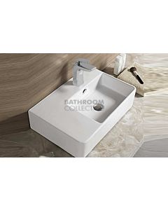 Paco Jaanson - Bellagio Soft 615mm Wall or Bench Mounted Basin Right Hand Bowl 1TH WHITE GLOSS