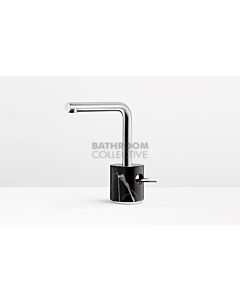 Paco Jaanson - Marmo L Basin Mixer Chrome with Black Marquina