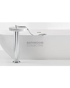 Paco Jaanson - Marmo Freestanding Bath Filler with Handshower Chrome with White Carrara